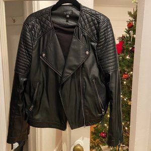 Topshop - Black Faux Leather Jacket